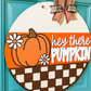Fall Checkered Pumpkin Door Hanger