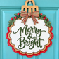 Merry & Bright Scalloped Ornament Door Hanger