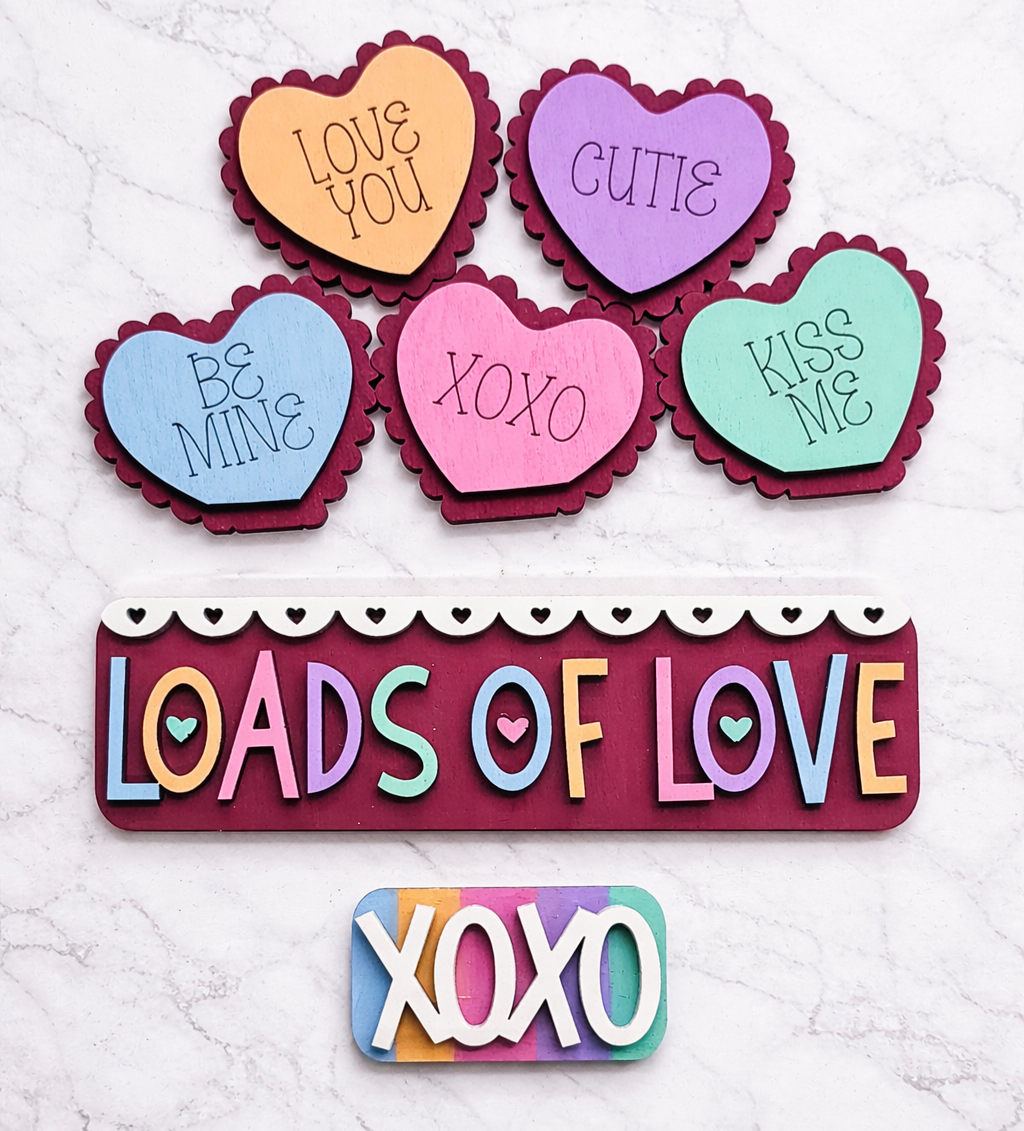 Valentine Conversation Heart Truck Inserts