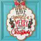 Merry Little Christmas Plaque Door Hanger