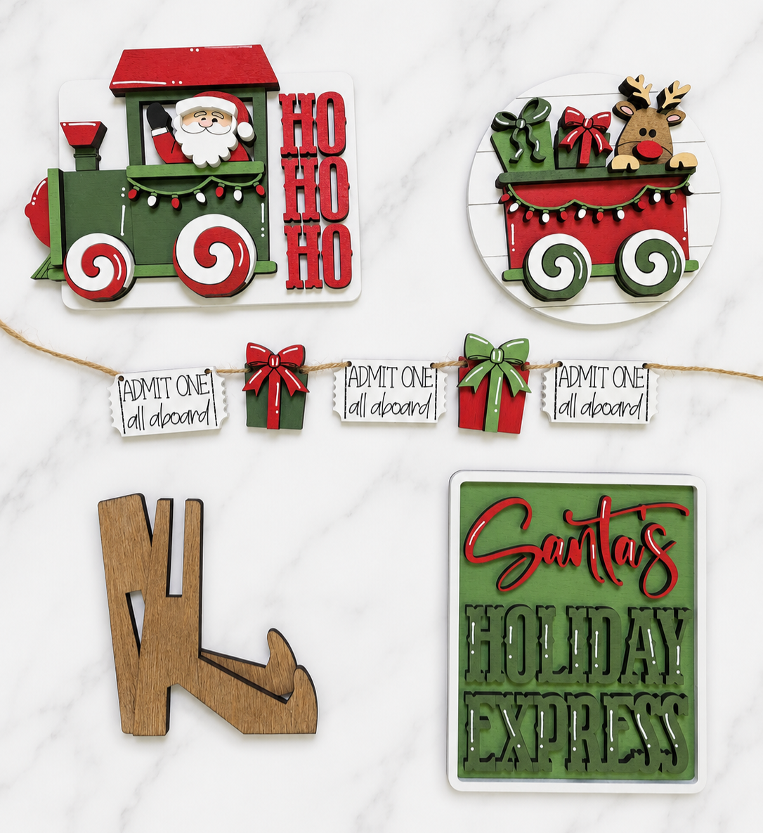 Christmas Train Tiered Tray Set