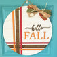 Hello Fall Cross Stitch Door Hanger