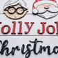 Holly Jolly Santa & Mrs. Claus Christmas Door Hanger