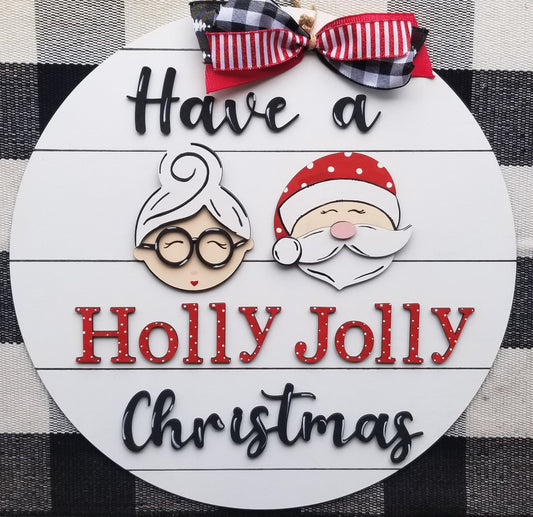 Holly Jolly Christmas Door Hanger- wholesale