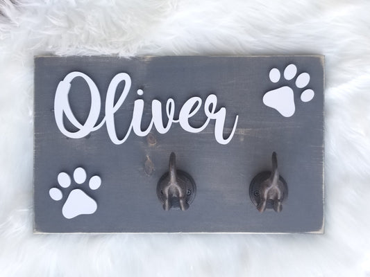Personalized Pet Sign/ Leash Holder