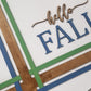 Hello Fall Cross Stitch Door Hanger
