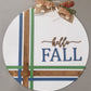 Hello Fall Cross Stitch Door Hanger