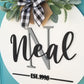 Last Name 3D Door Hanger