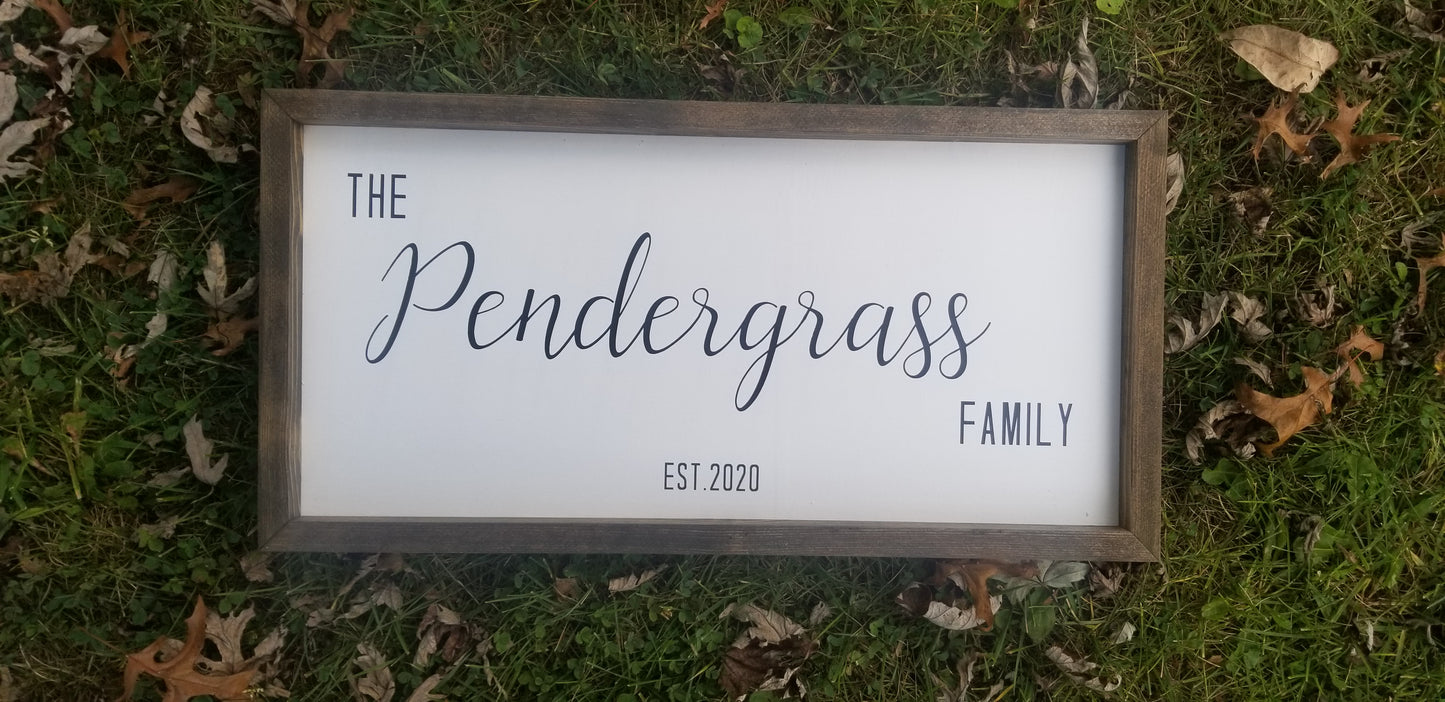 Family Name Sign