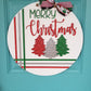 Merry Christmas Cross Stitch Door Hanger