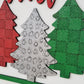 Merry Christmas Cross Stitch Door Hanger