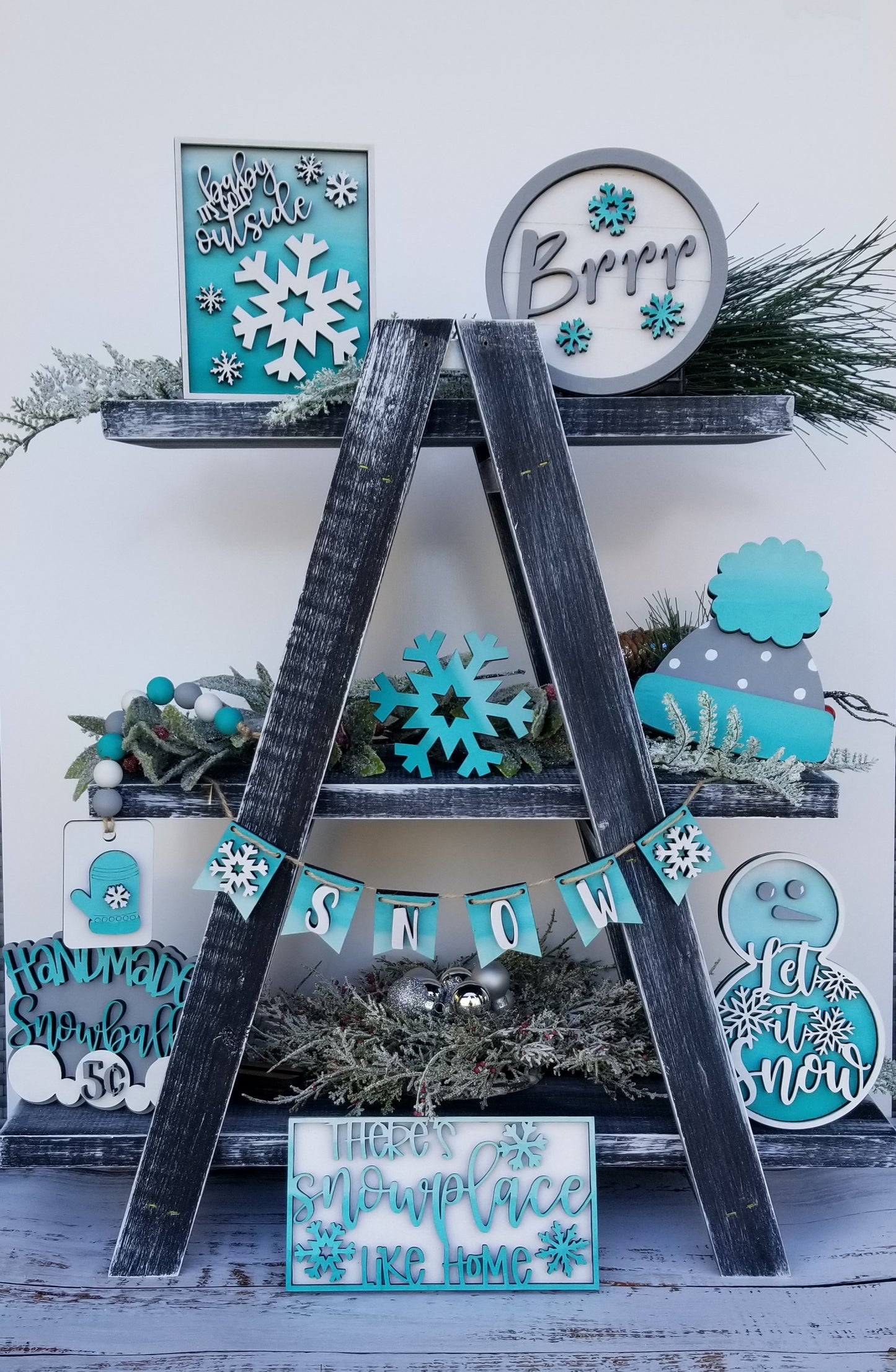 Snowman/ Winter Tiered Tray Set