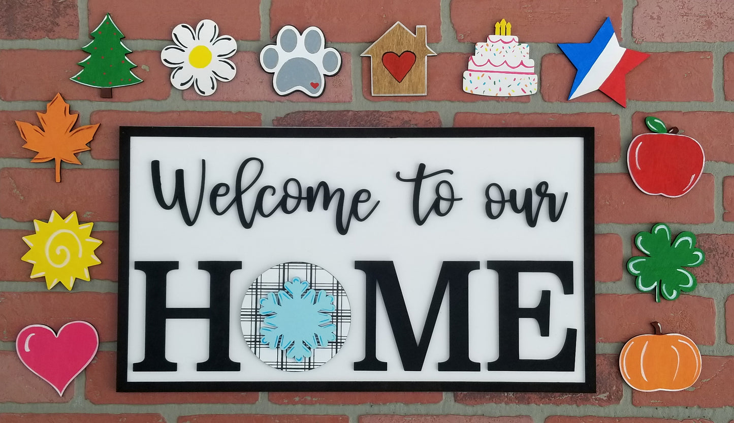 Interchangeable HOME sign