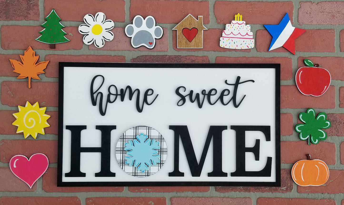 Interchangeable HOME sign