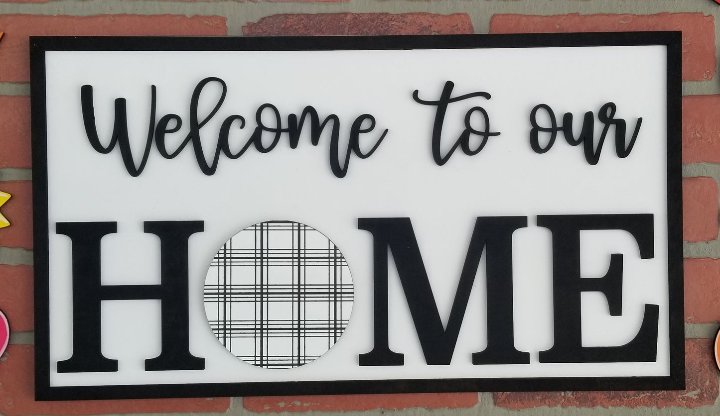 Interchangeable HOME sign