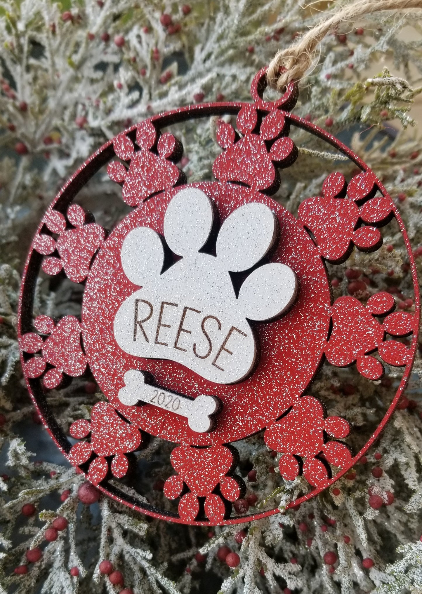 Dog Paw Ornament