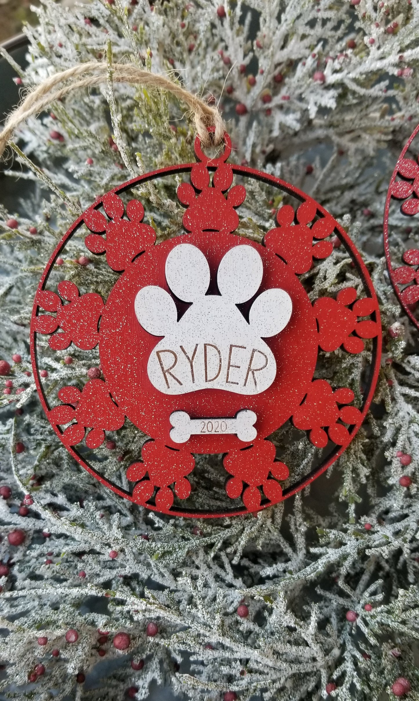 Dog Paw Ornament