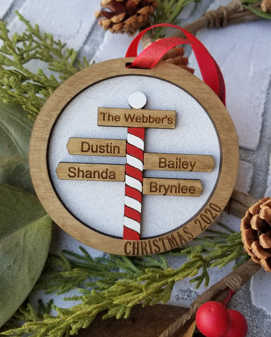 Family North Pole Ornament