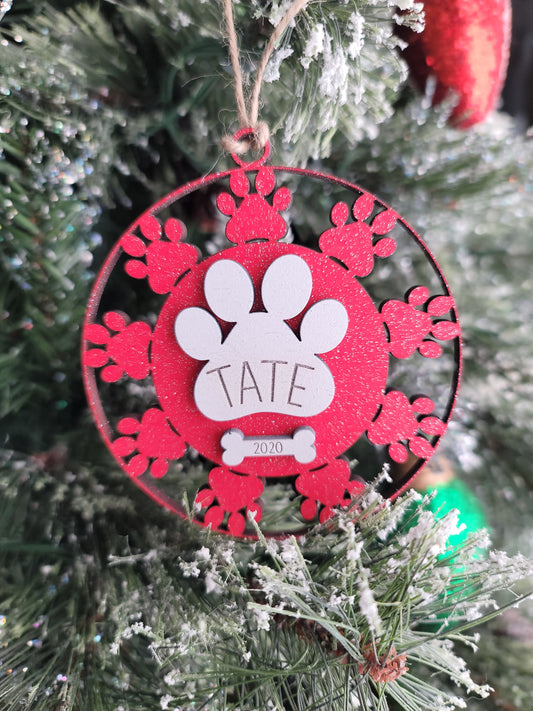 Dog Paw Ornament