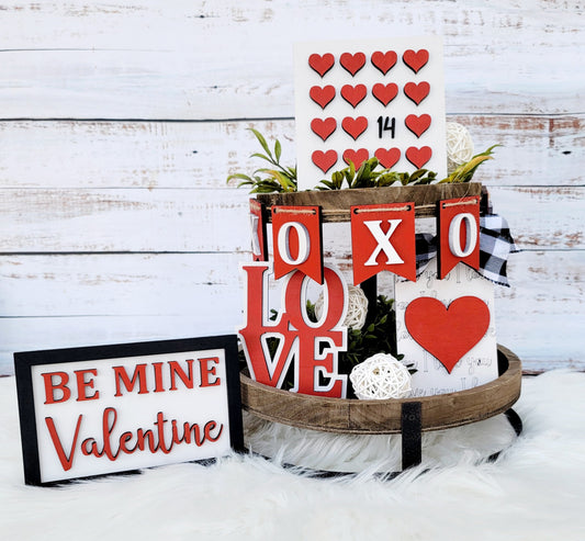 XOXO Valentine's Day Tiered Tray Set- wholesale