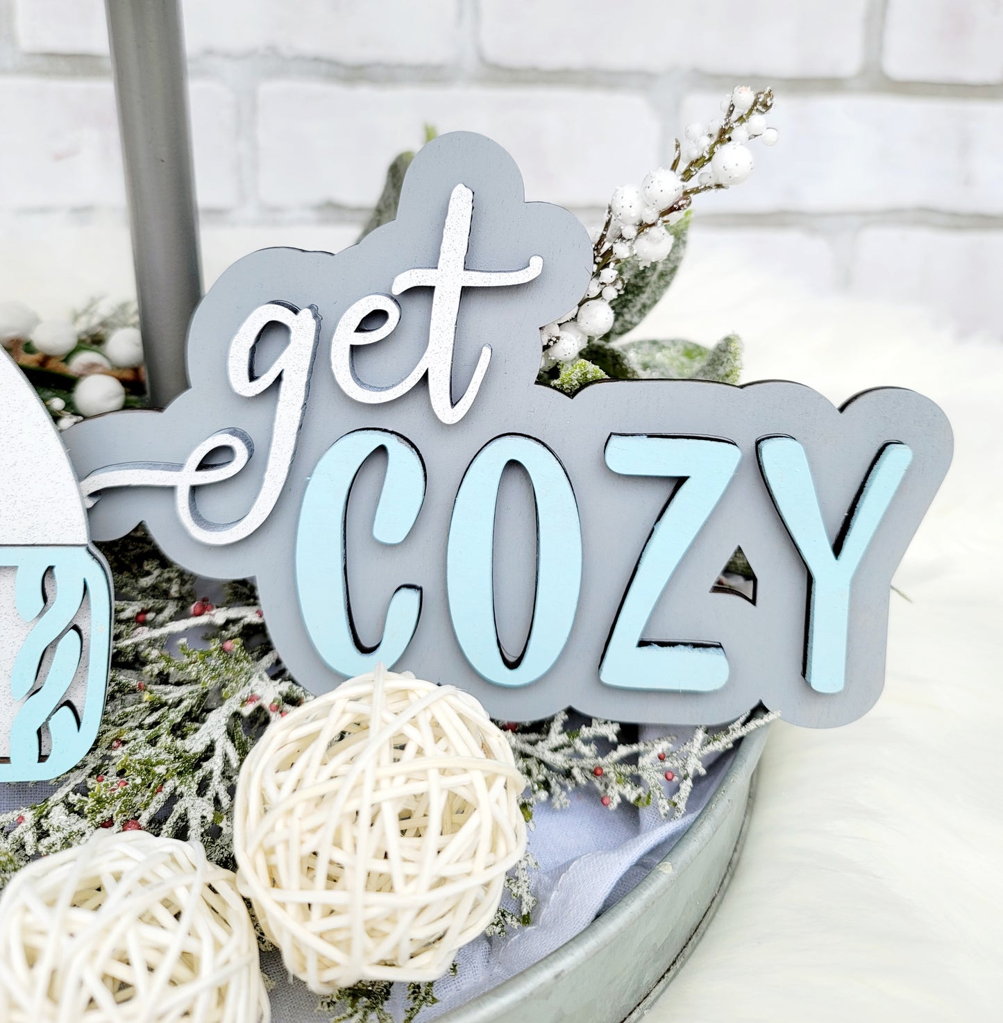 Get Cozy Winter Tiered Tray Set