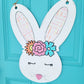 Girl Bunny Door Hanger