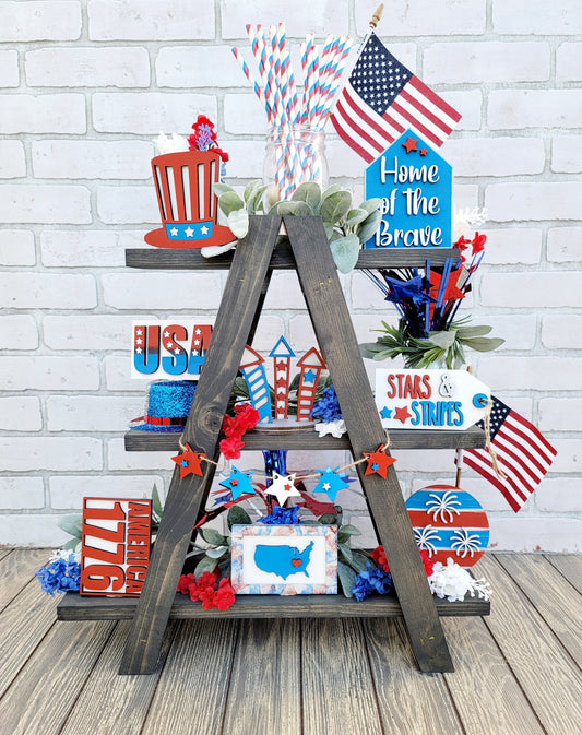 Patriotic/ 4th of July Tiered Tray Set- wholesale