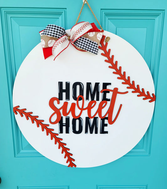 Home Sweet Home Baseball Door Hanger- wholesale