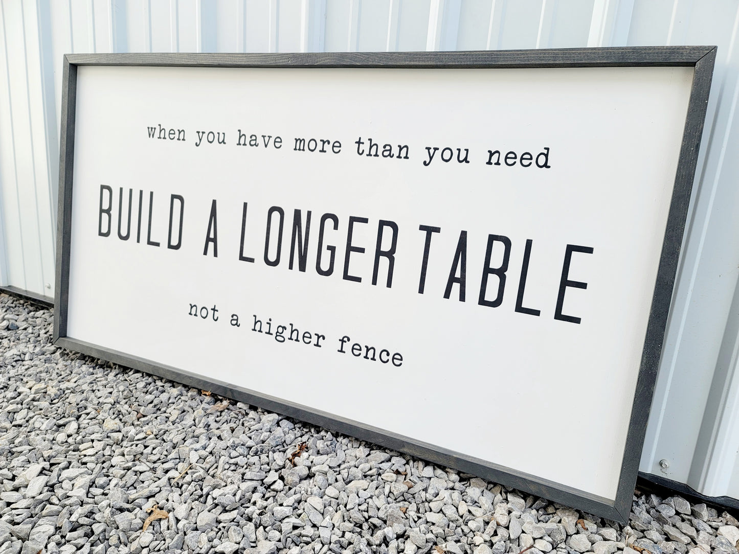 Build a longer table Sign