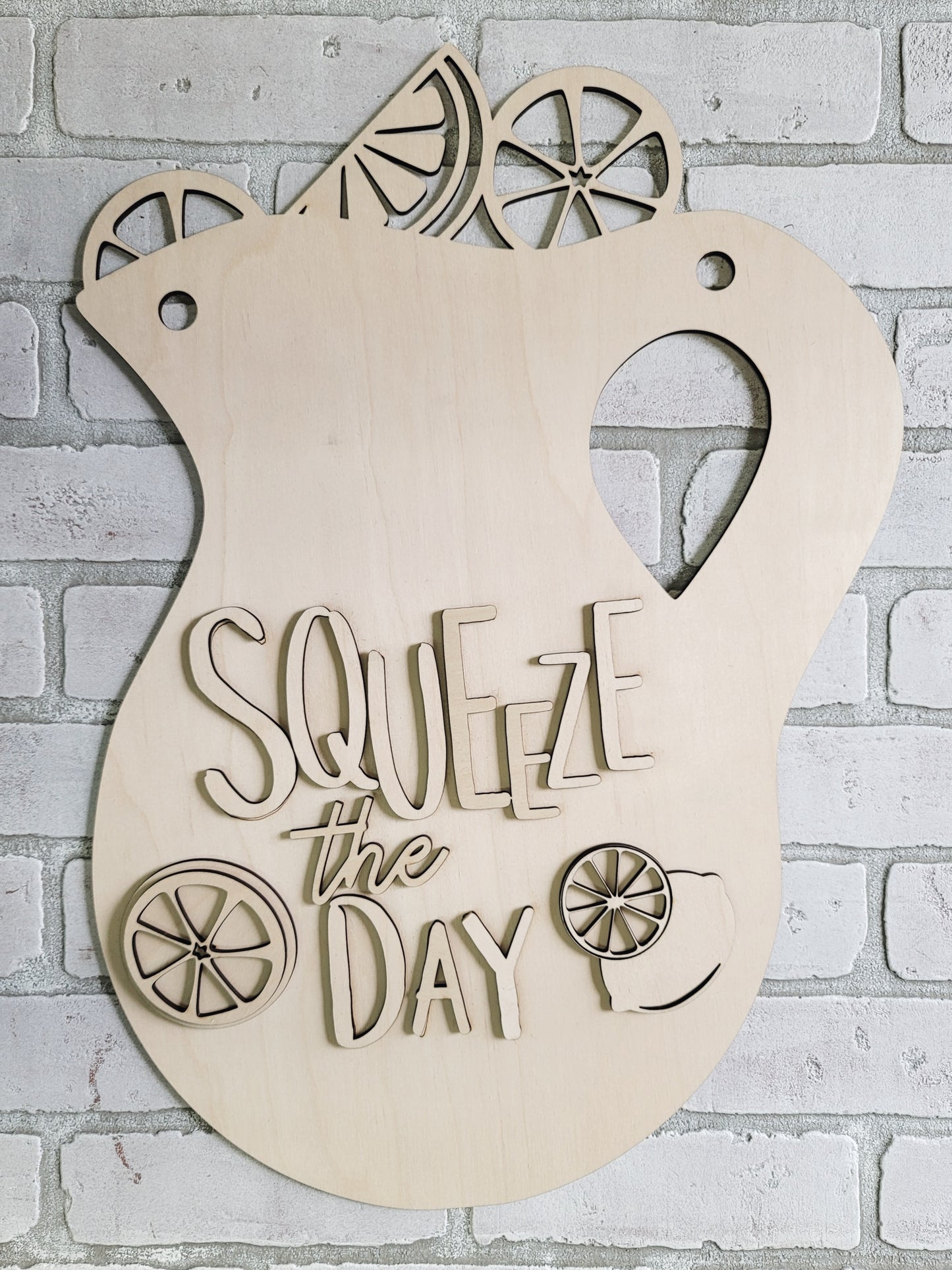 Squeeze the Day Lemon Door Hanger