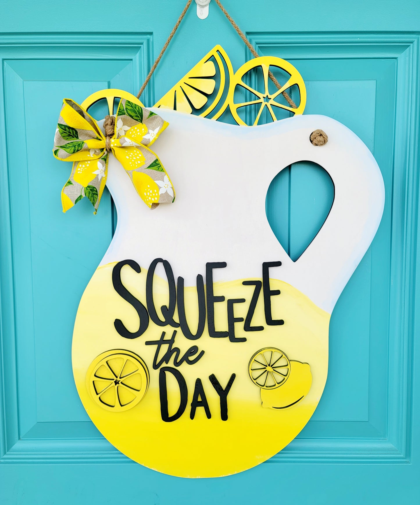 Squeeze the Day Lemon Door Hanger