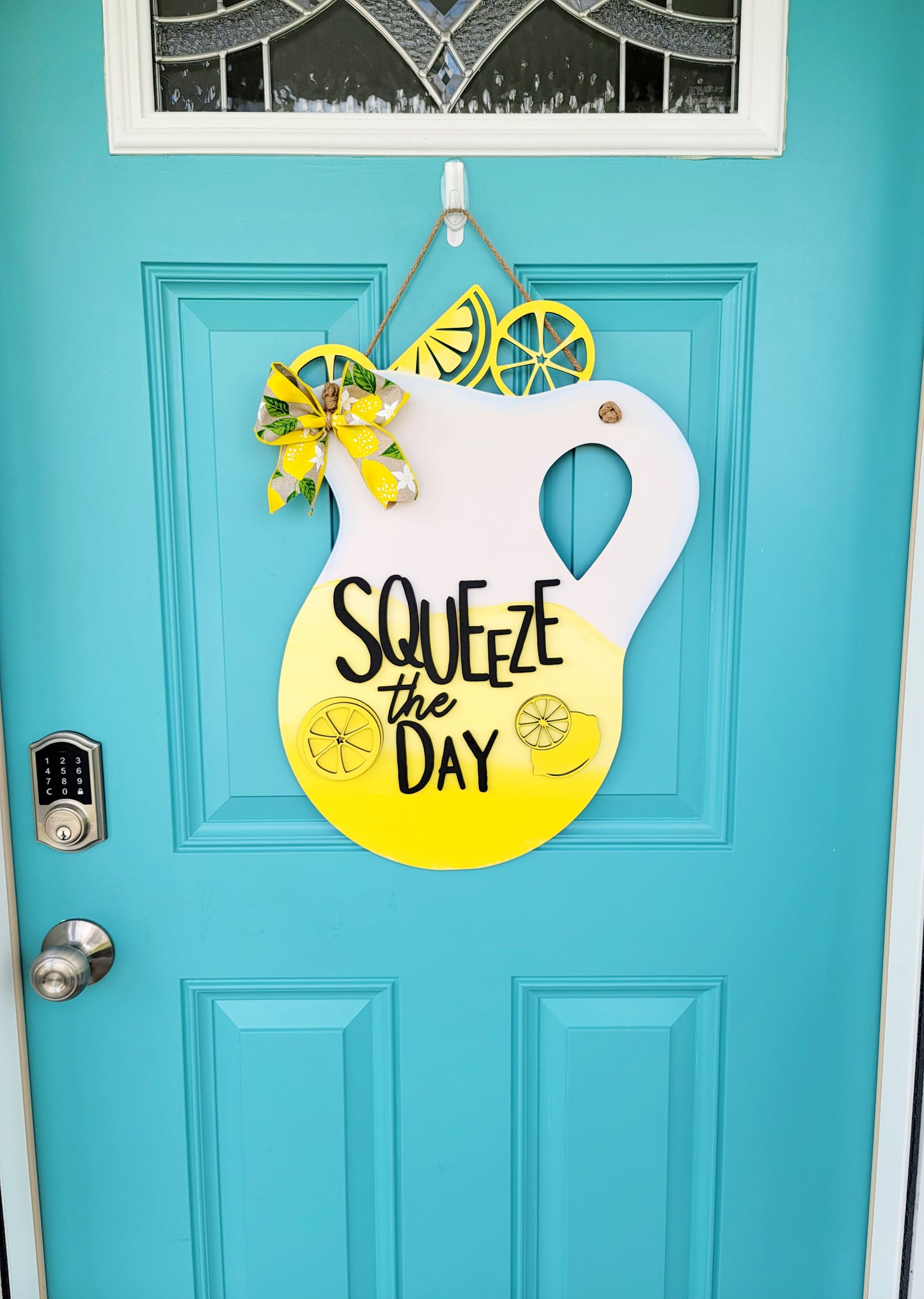 Squeeze the Day Lemon Door Hanger