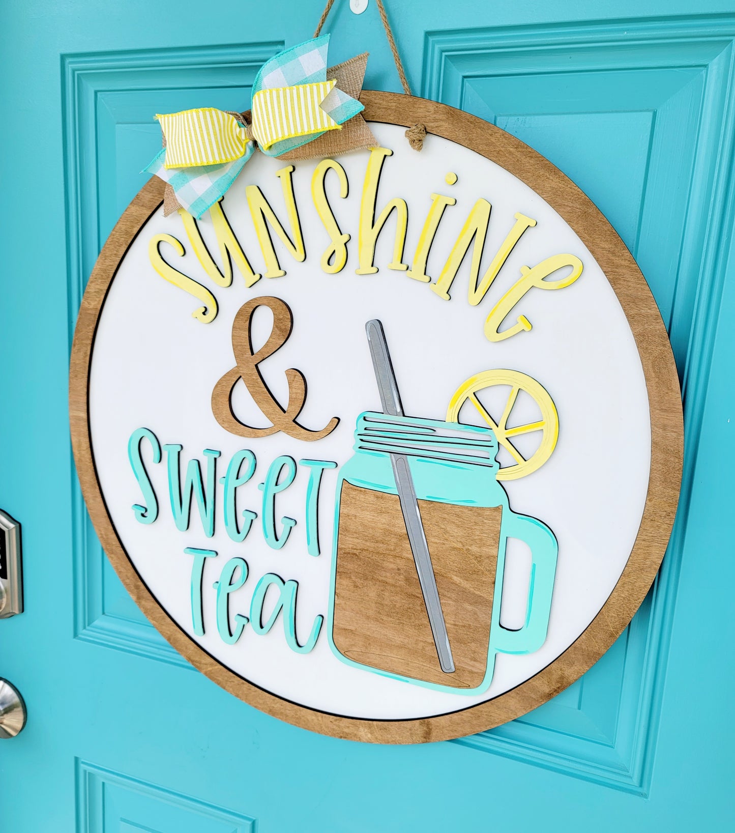 Sunshine & Sweet Tea Door Hanger