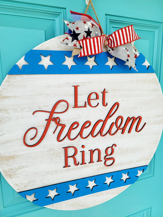Let Freedom Ring Door Hanger- wholesale