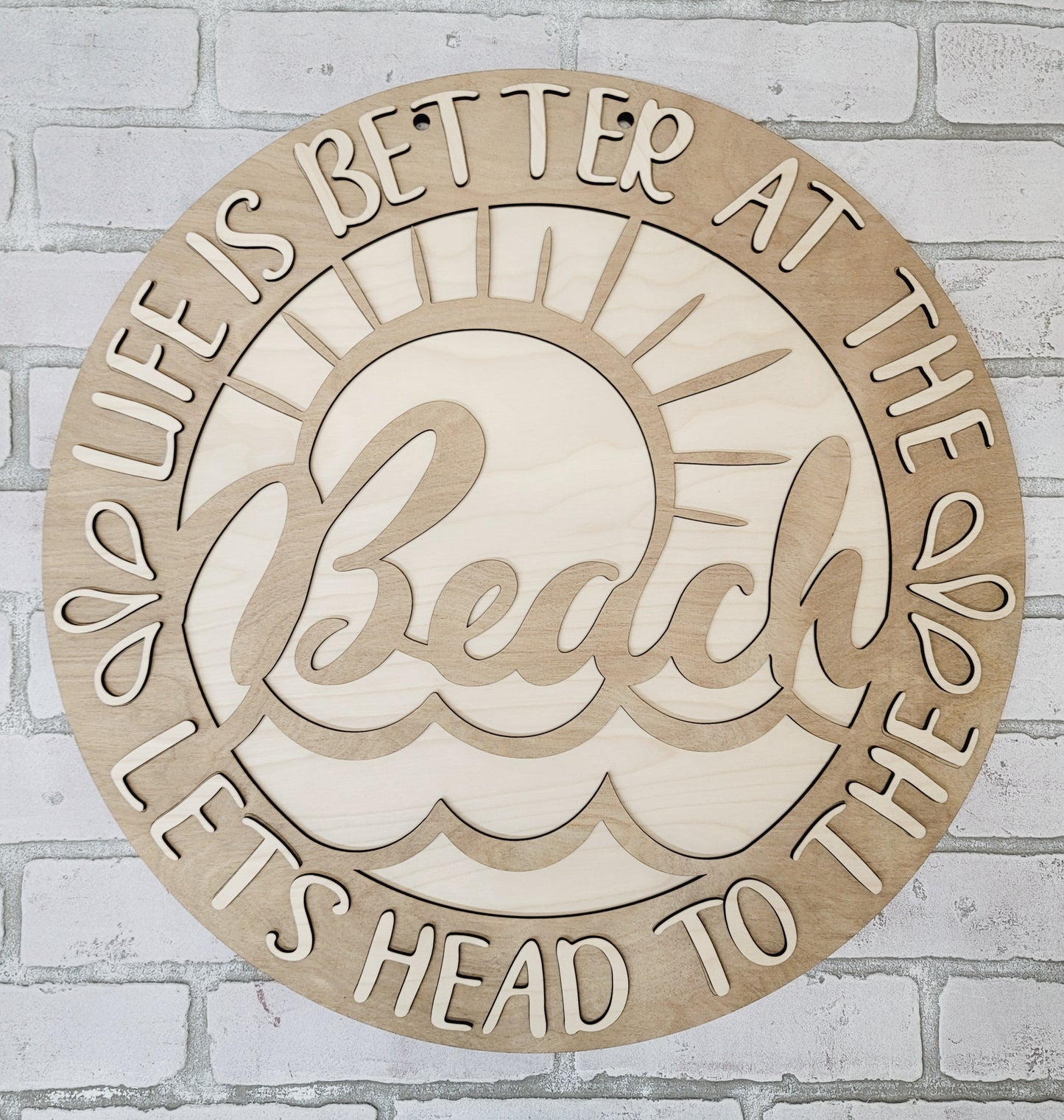 Life is better at the beach Door Hanger