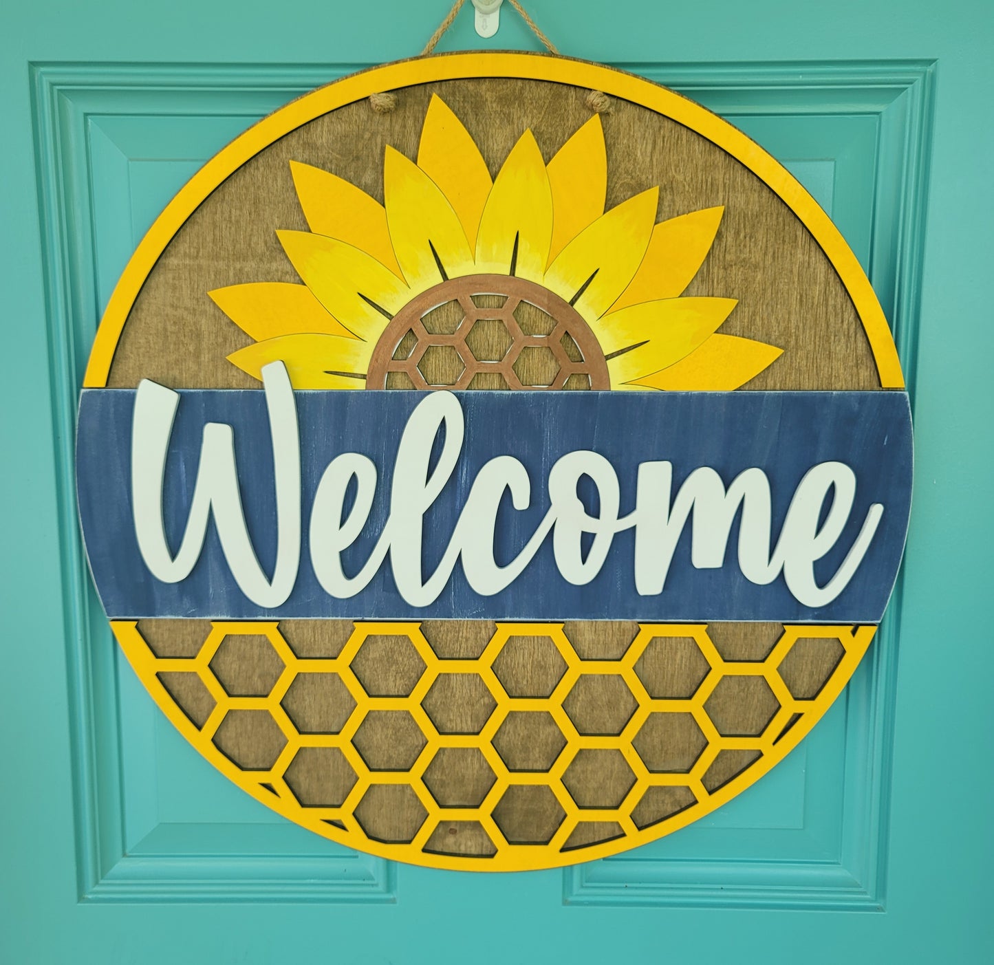 Sunflower Welcome Door Hanger