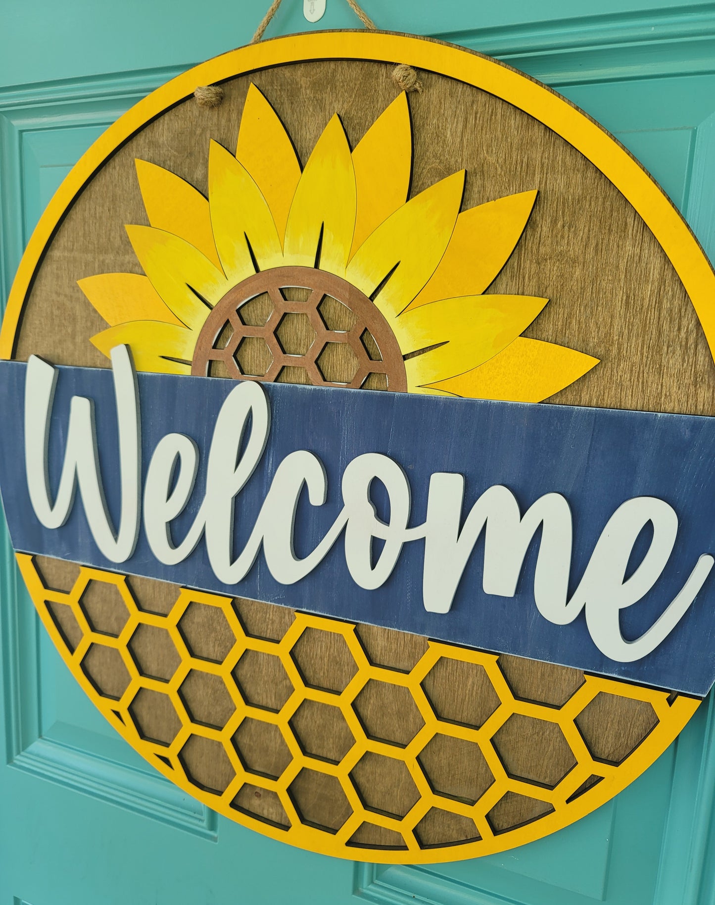 Sunflower Welcome Door Hanger