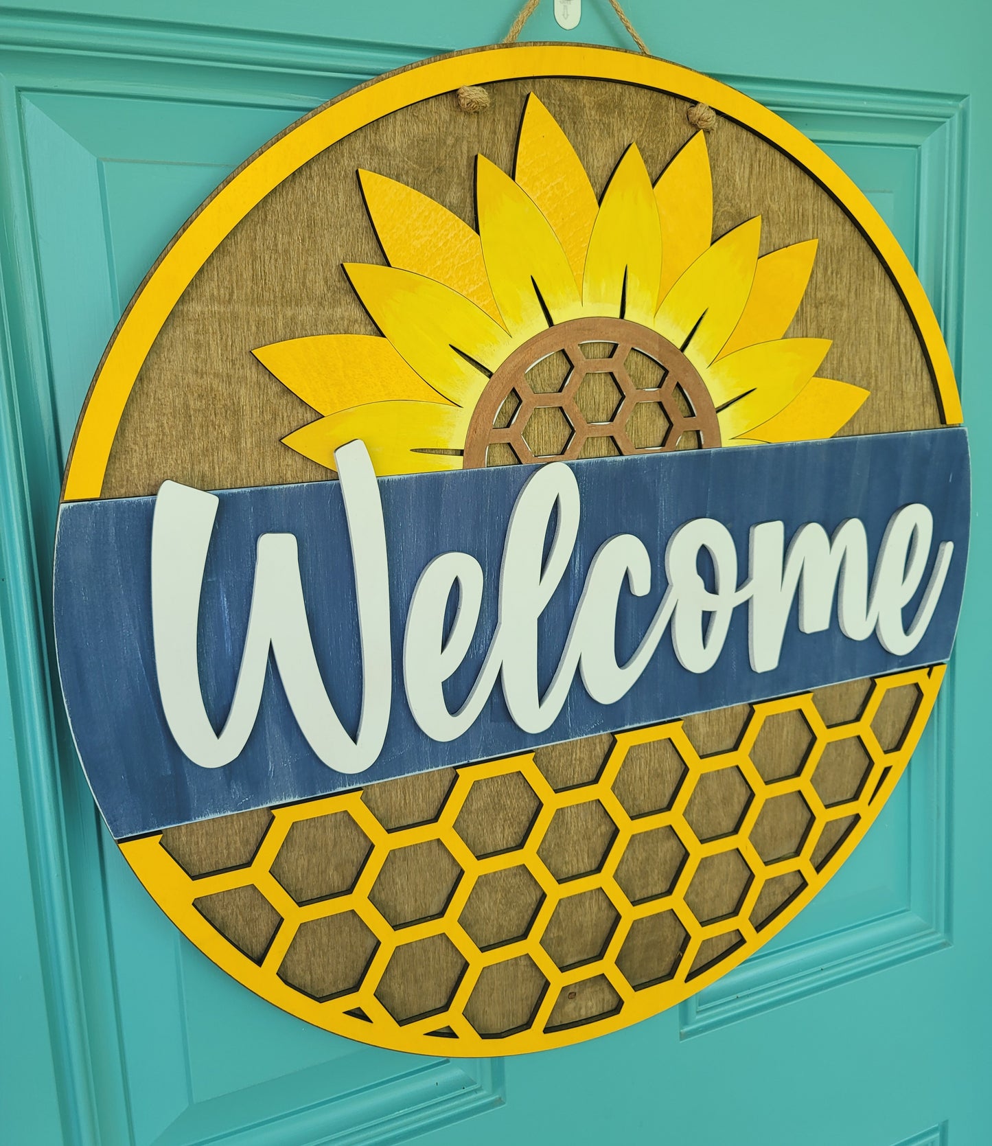 Sunflower Welcome Door Hanger