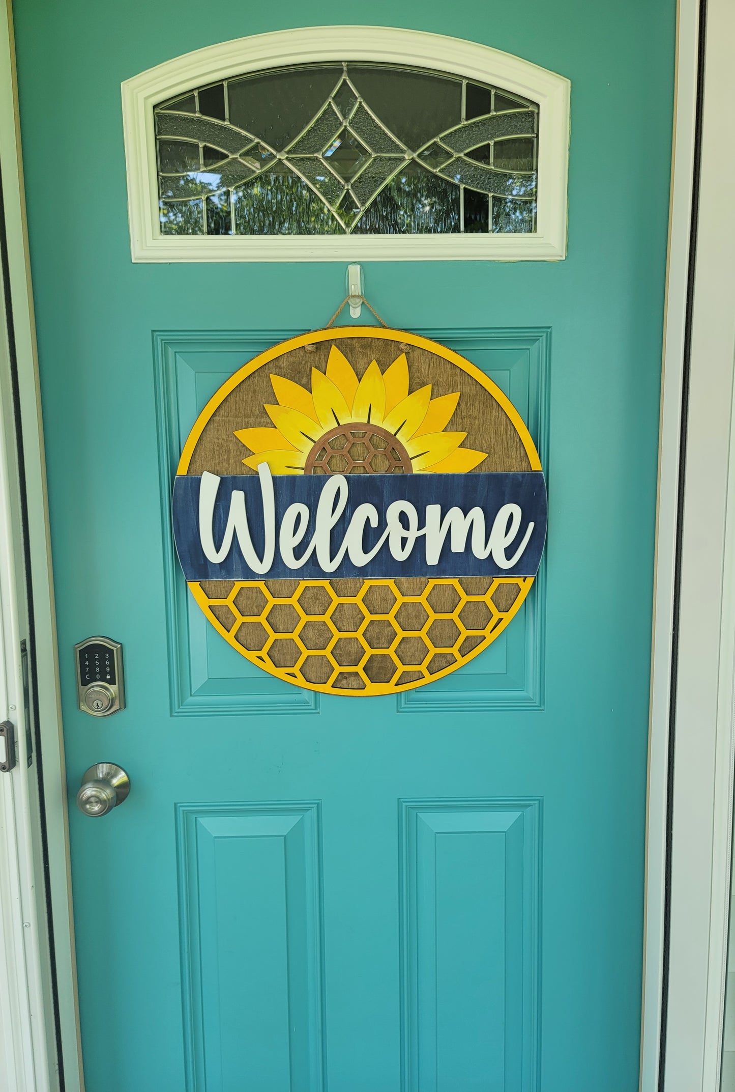 Sunflower Welcome Door Hanger