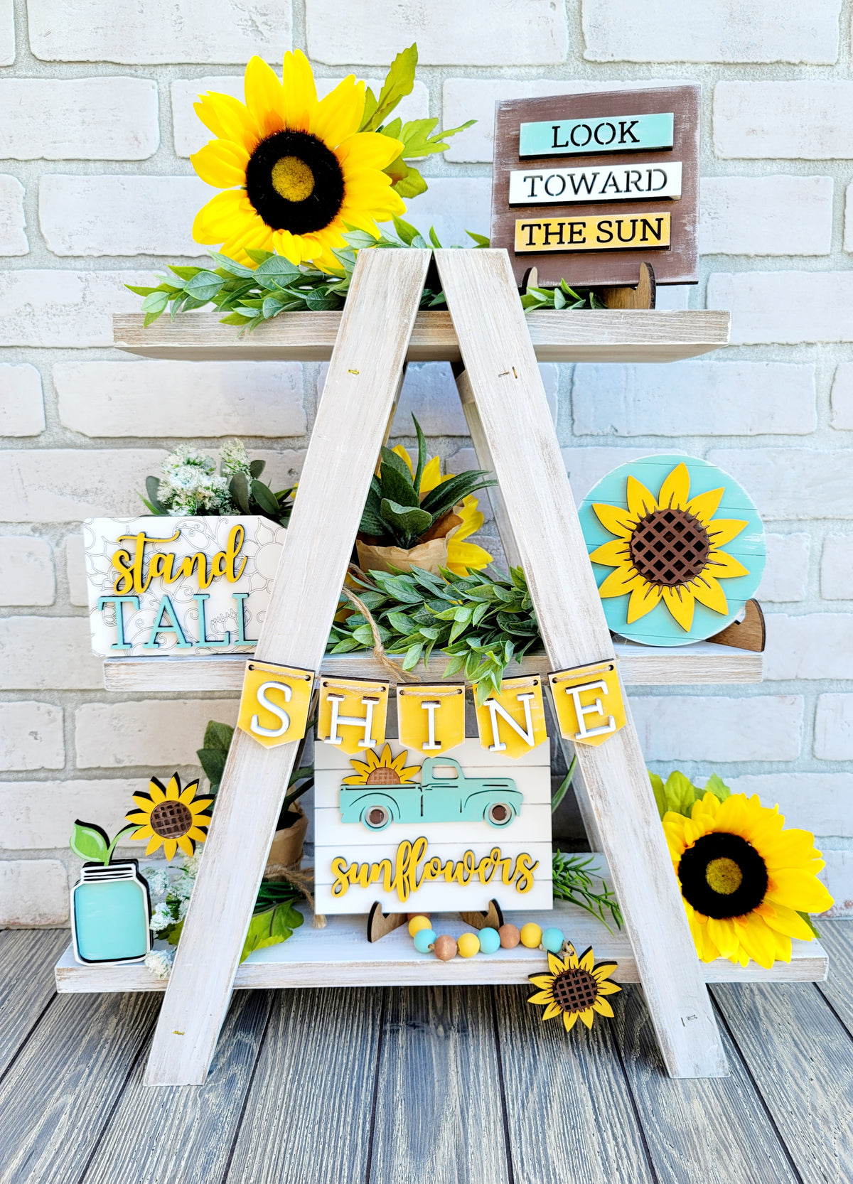 Sunflower Tiered Tray Set – Teal Moon Creations