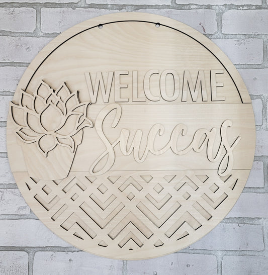 Welcome Succas Cross Stitch Door Hanger- wholesale