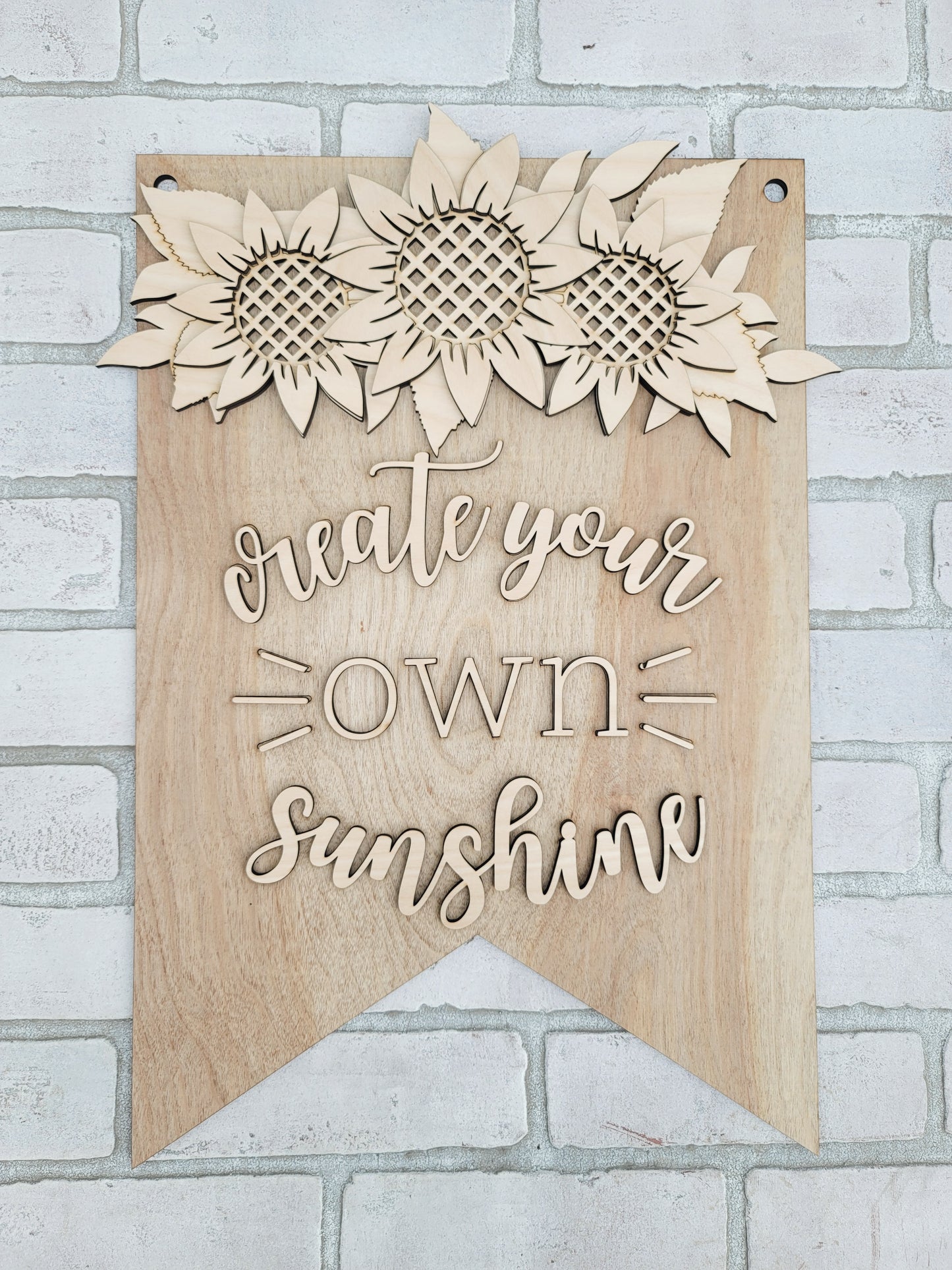 Create Your Own Sunshine Sunflower Door Hanger