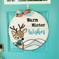 Warm Winter Wishes Deer Door Hanger