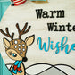 Warm Winter Wishes Deer Door Hanger
