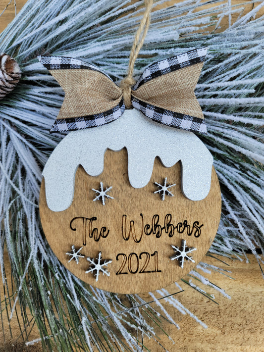 Family Snow Ornament