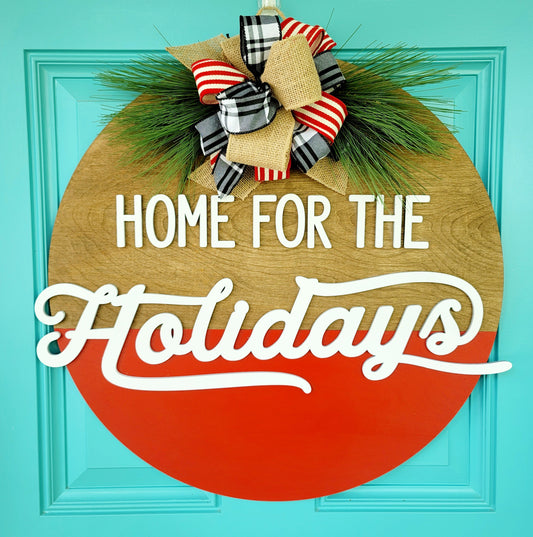 Home for the Holidays Vintage Door Hanger- wholesale