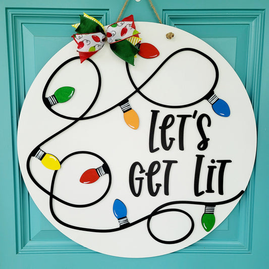 Let's Get Lit Door Hanger- wholesale
