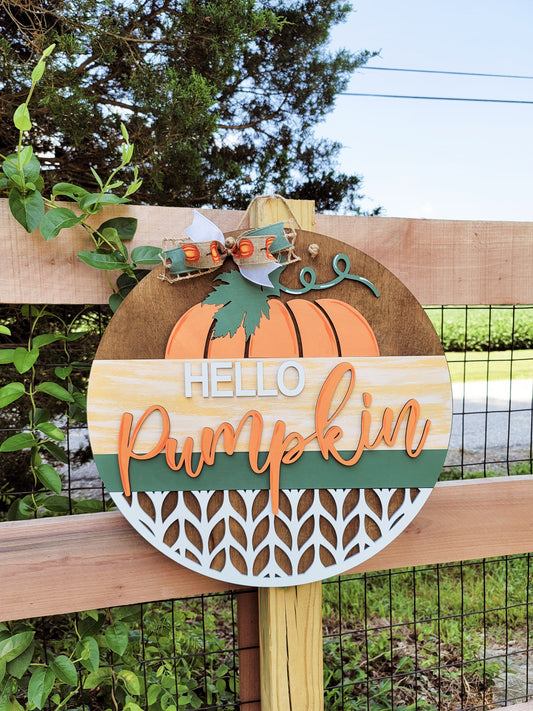 Hello Pumpkin Door Hanger- wholesale