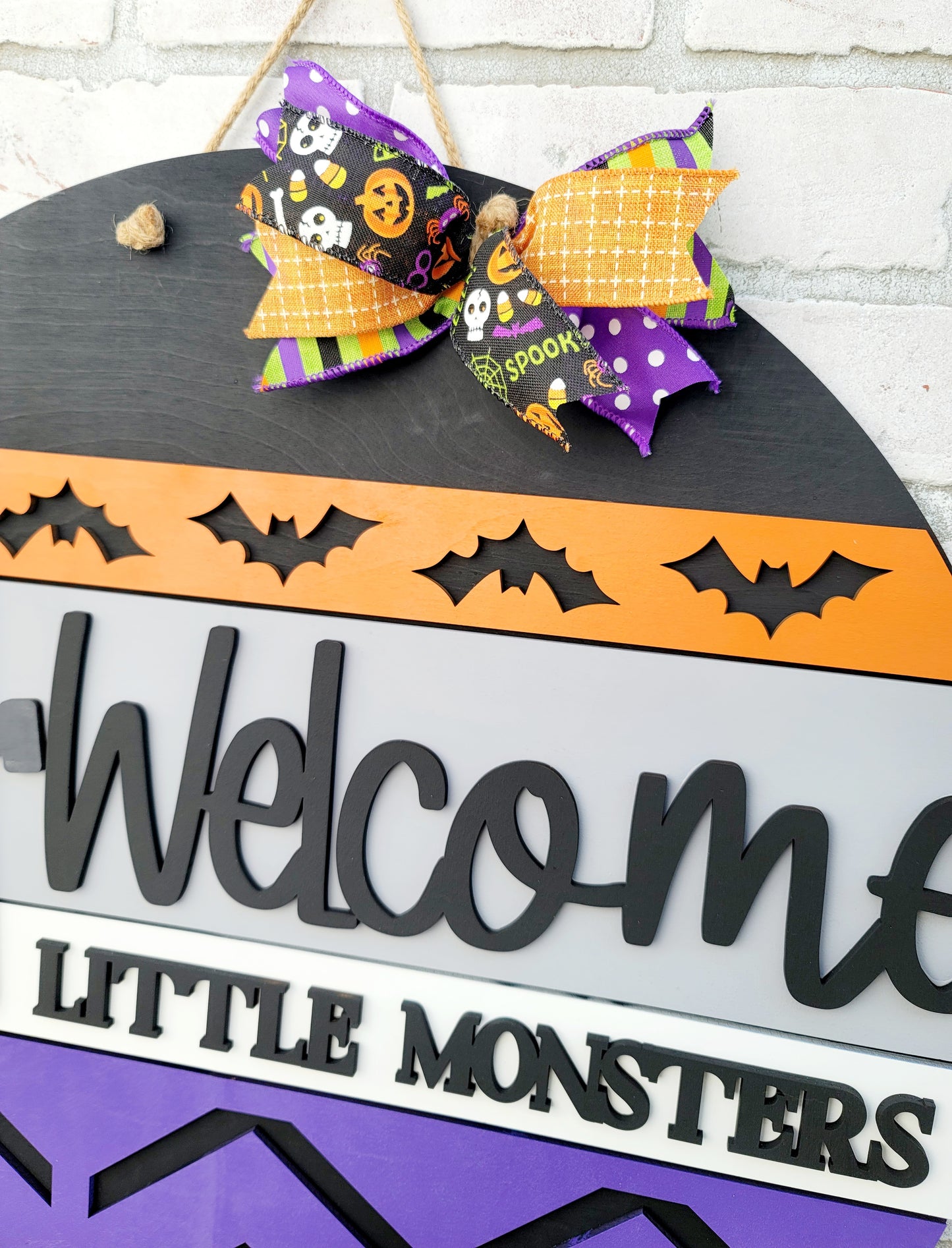 Welcome Little Monsters Door Hanger