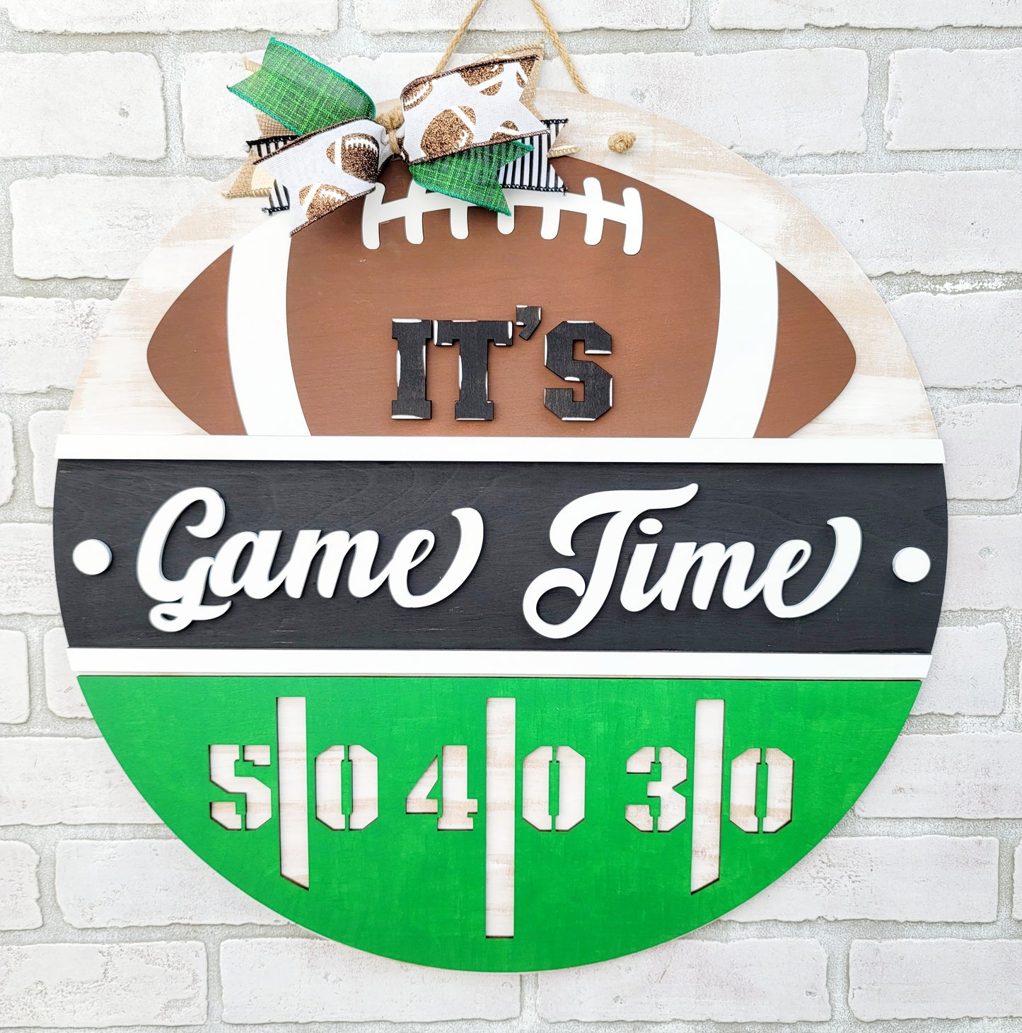 Its Game Time Football Door Hanger